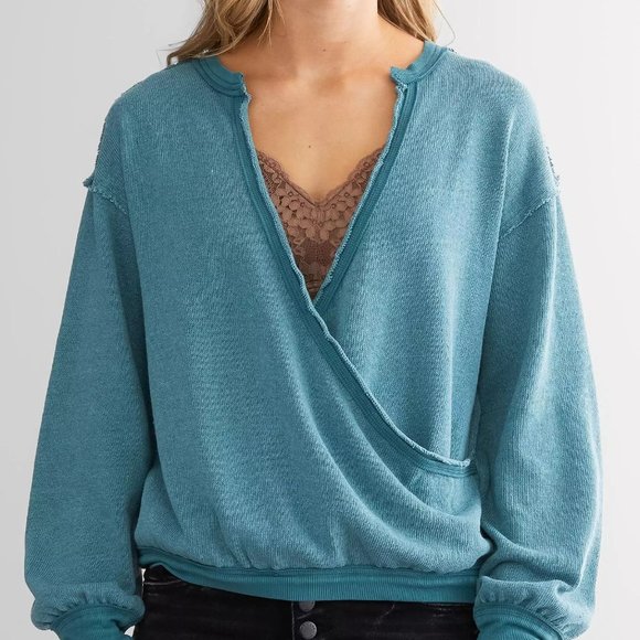 Free People Sweaters - Free People We The Free Anyway Tee Deep Teal XL (AB)